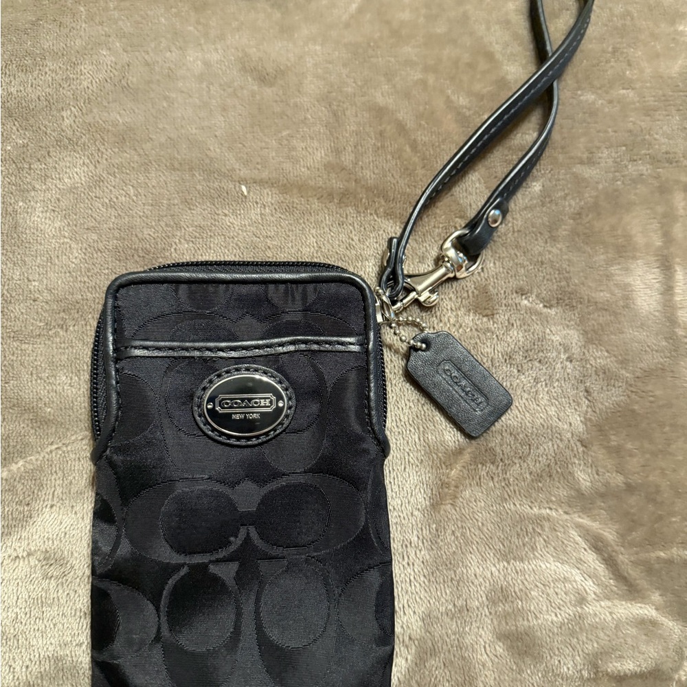 Coach Signature Black Phone Holster - Picture 2 of 8